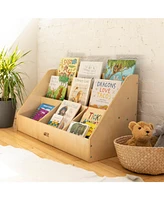 ECR4Kids 5-Compartment Easy to Reach Book Display, Natural