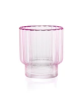 Qualia Glass Cranberry Double Old-Fashioned Glasses, Set of 4