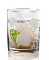 Qualia Glass Peony Double Old-Fashioned Glasses, Set of 2