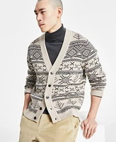 Sun + Stone Men's Charlie Patterned Cardigan, Exclusively at Macy's