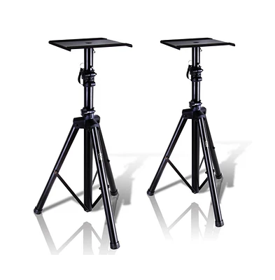 Pyle Dual Studio Monitor Speaker Stand Mounts, Universal Device Stands, Pair