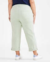 Style & Co Plus Curvy Roll-Cuff Capri Jeans, Created for Macy's