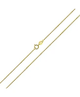 Bling Jewelry 1mm Fine Thin 14k Yellow Gold Plated .925 Sterling Silver Cuban Cable Link Chain Necklace for Women -Nickel-Free 16, 18 Inch Length