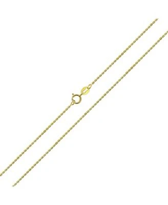 Bling Jewelry 1mm Fine Thin 14k Yellow Gold Plated .925 Sterling Silver Cuban Cable Link Chain Necklace Nickel Free 16 18 Inch Length