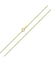 Bling Jewelry 1mm Fine Thin 14k Yellow Gold Plated .925 Sterling Silver Cuban Cable Link Chain Necklace Nickel Free 16 18 Inch Length