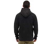 Bench Dna Men's Kravitz Quilted Yoke Hooded Zip-Up Sweater