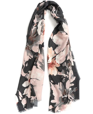 Vince Camuto Inky Floral Supersoft Oblong Scarf