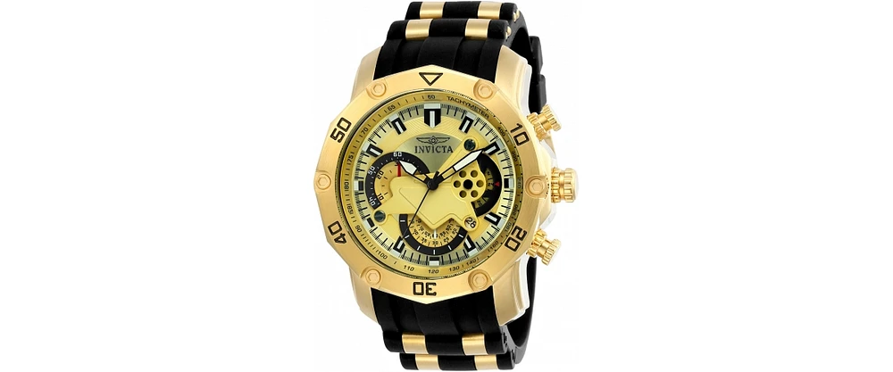 Invicta Men's 23427 Pro Diver Quartz Multifunction Gold Dial Watch