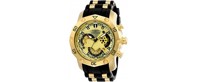 Invicta Men's Pro Diver Quartz Multifunction Gold Dial Watch