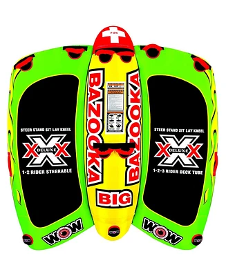 Wow Watersports 13-1010 Big Bazooka Steerable 1 to 4 Person Towable Tube, Green