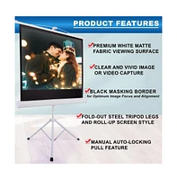 Pyle Tripod Stand Projector Screen, 40-Inch