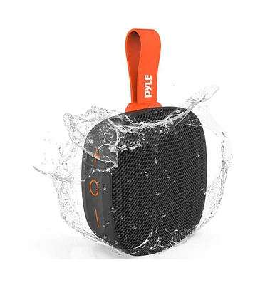 Pyle Portable Wireless Bluetooth Streaming Mini Speaker With Built-in Microphone, Black