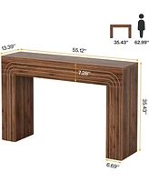 Tribesigns 55-Inch Farmhouse Console Table, Wood Sofa Table Behind The Couch, Modern Entryway Table Accent Table for Living Room, Hallway, Foyer