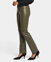 Nydj Women's Faux Leather Marilyn Straight Pants