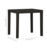 vidaXL Patio Table Anthracite 31.1"x25.6"x28.3" Plastic