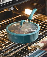 Rachael Ray Cook + Create Aluminum Nonstick Saute Pan with Lid, 3 Quart