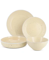 Elama Emilia 16 Pc. Stoneware Dinnerware Set, Service for 4