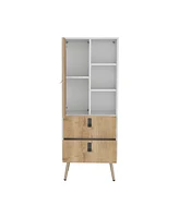 Depot E-Shop Toka Dresser 52"H Stylish Bedroom Storage Solution with 3 Open Shelves, 2 Drawers, and 1 Door