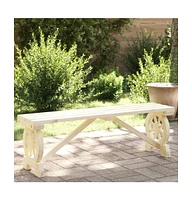 vidaXL Patio Bench 45.3" Solid Wood Fir