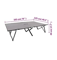vidaXL Two Person Folding Sun Lounger Steel