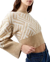 French Connection Women's Martina Cropped Graphic Sweater