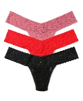 Hanky Panky Women's Holiday 3 Pack Low Rise Thong Underwear