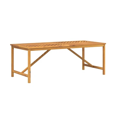 vidaXL Patio Dining Table 78.7"x35.4"x29.1" Solid Wood Acacia