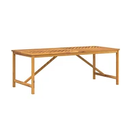 vidaXL Patio Dining Table 78.7"x35.4"x29.1" Solid Wood Acacia