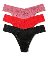 Hanky Panky Women's Holiday 3 Pack Original Rise Thong Underwear