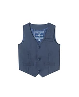 Andy & Evan Toddler Boys Toddler/Child Chambray Buttondown w/Tie, Vest Pants Set