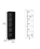 Vinton Xs Bookcase Compact Bookshelf with Multiple Shelves