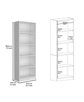 Vinton 4-Tier Bookcase with Modern Storage for Books and Decor