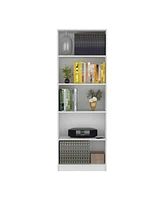 Vinton 4-Tier Bookcase with Modern Storage for Books and Decor