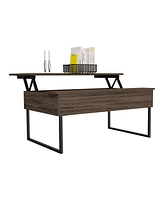 Depot E-Shop Viena Lift Top Coffee Table, Flexible Shelf, Two Legs