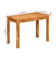 vidaXL Dining Table 43.3"x21.7"x29.9" Solid Wood Acacia