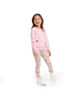 Andy & Evan Little Girls Toddler/Child Chenille Sweater Printed Legging Set