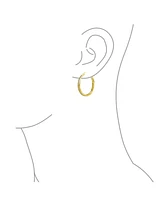 Bling Jewelry Cubic Zirconia Pave Cz Large Statement Big Hoops Earring 14K Yellow Gold Plated .925 Sterling Silver 1.5 Inch Diameter