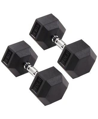 Signature Fitness Hex Dumbbells Strength Training Workout Equipment Set