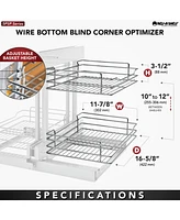 Rev-a-Shelf 15'' Pullout Blind Corner Kitchen Cabinet Organizer, 5PSP-15-cr