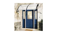 Slickblue Household Door & Window Awnings: Durable Black Holder for Weather Protection