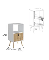 Depot E-Shop Toka Tall Nightstand 29"H, with One Drawer and Functional Storage