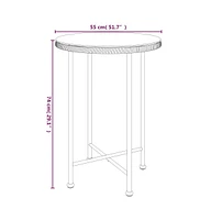 vidaXL Dining Table 21.7" Tempered Glass and Steel