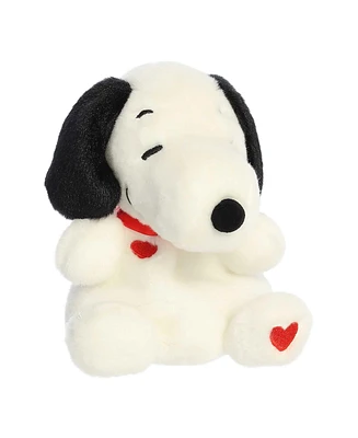 Aurora Mini Palm Pals Snoopy Hearts Peanuts Timeless Plush Toy White 5"