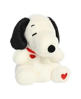 Aurora Mini Palm Pals Snoopy Hearts Peanuts Timeless Plush Toy White 5"