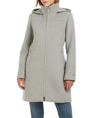 Vince Camuto Women's Single-Breasted Fitted Drap Wool Blend Coat