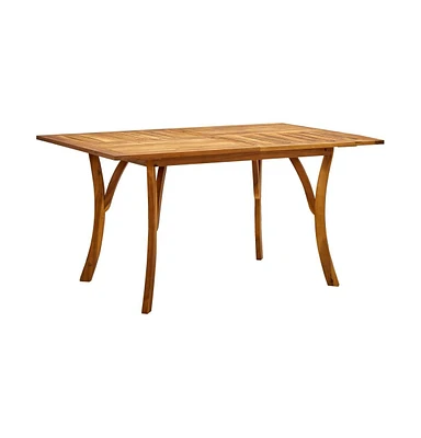 vidaXL Patio Table 59.1"x35.4"x29.5" Solid Acacia Wood