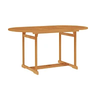 vidaXL Patio Table 59.1"x35.4"x29.5" Solid Teak Wood