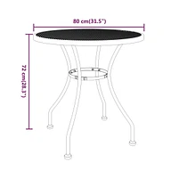 vidaXL Patio Table 31.5"x28.3" Expanded Metal Mesh Anthracite