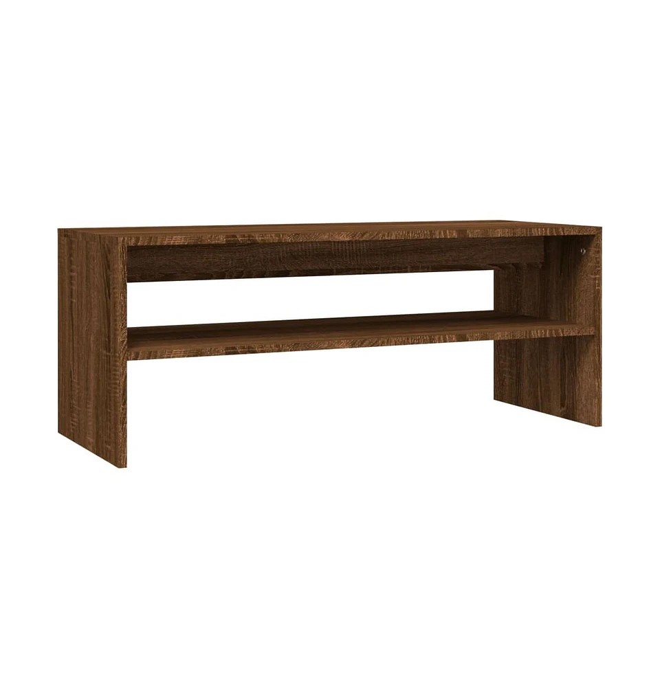 vidaXL Coffee Table Brown Oak 39.4"x15.7"x15.7" Engineered Wood