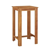 vidaXL Patio Bar Table 23.6"x23.6"x41.3" Solid Wood Acacia